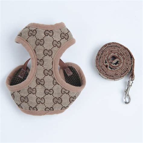 gucci dog dress|gucci dog harness and leash.